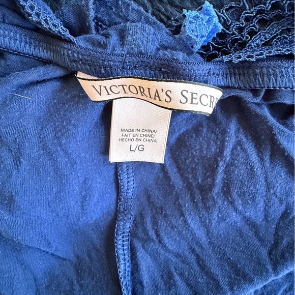 Victoria's Secret Navy Lace Chemise Sleepwear Loungewear Romper Women’s Large - Picture 4 of 4